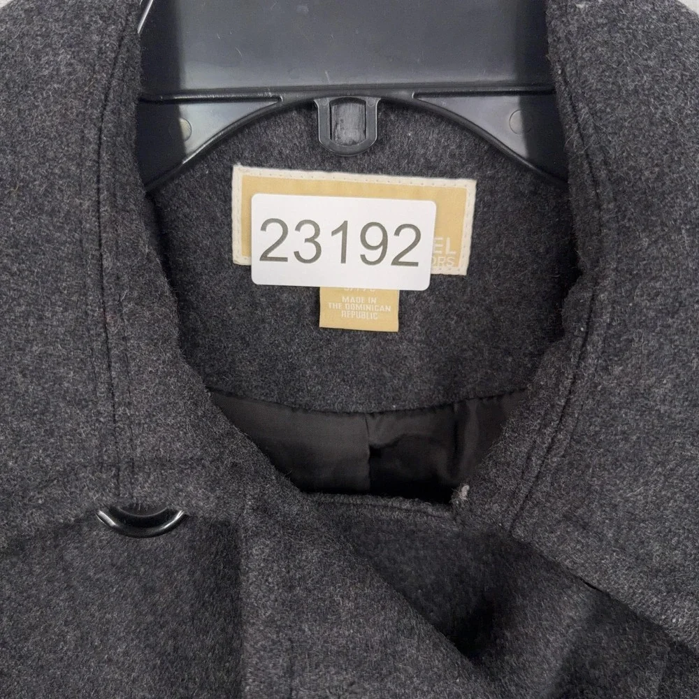 Michael Kors Coat Womens Small Gray Wool Blend Peacoat Double Breasted Jacket
